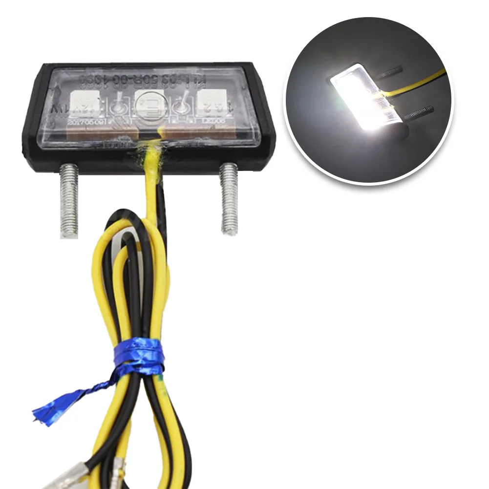 12V Motorcycle LED License Light LED Rear Tail Number Light Waterproof Motorcycle License Light LED Rear Tail Number Light