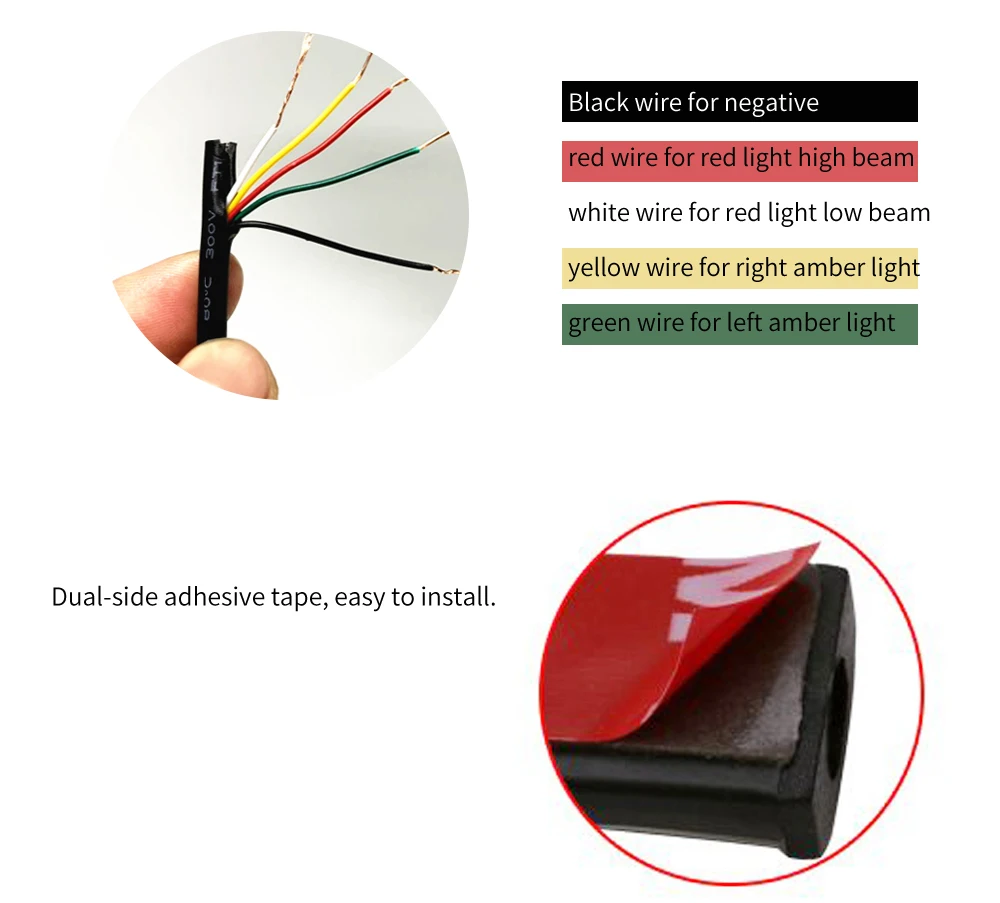 Flexible 48 LED Motorcycle Light Bar Strip Turn Signal Tail Brake for Bmw K75 Cafe Racer Retro Motorcycle Parts