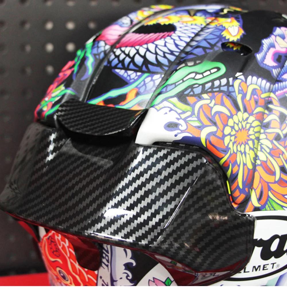 For ARAI RX7X RX-7X RX7V EVO Chaser-X CORSAIR-X RX7 RR5 Motorcycle Rear Trim Helmet Spoiler Helmet Spoiler Accessories