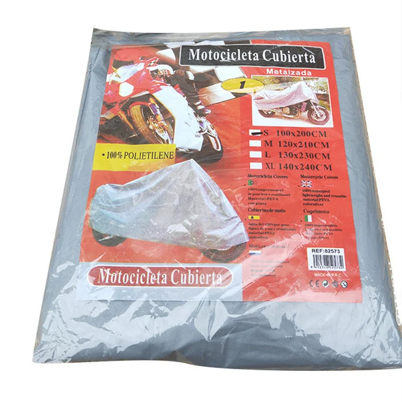 XL Motorcycle Clothing PEVA Single Layer Rainproof Sunscreen Bicycle Cover Electric Vehicle Protective Rain Protection