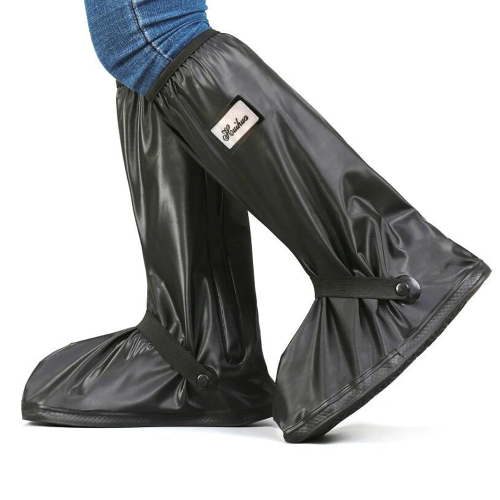 Reusable Motorcycle Scooter Dirt Bike Rain Shoes Cover Non-Slip Boot Covers Unisex Bicycle Shoes Protectors For Rainy Snowy Day
