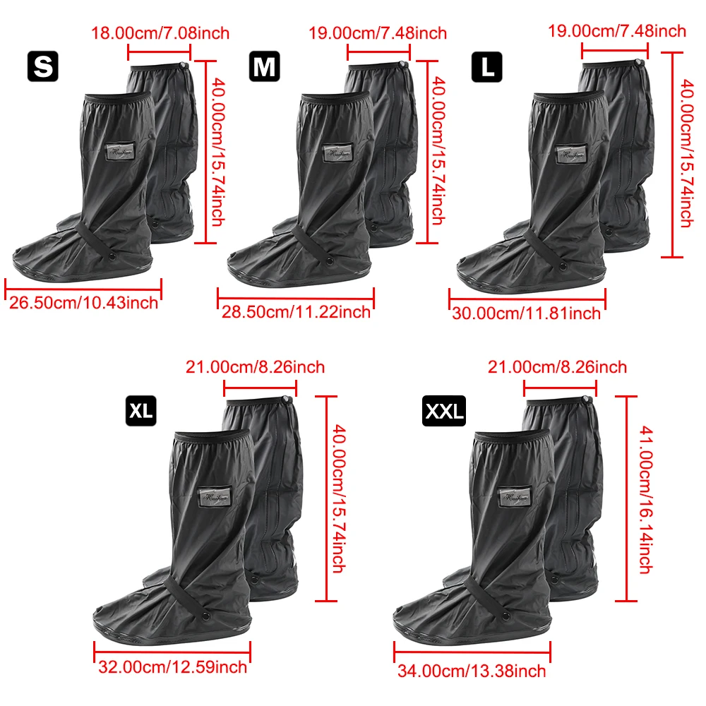 Reusable Motorcycle Scooter Dirt Bike Rain Shoes Cover Non-Slip Boot Covers Unisex Bicycle Shoes Protectors For Rainy Snowy Day