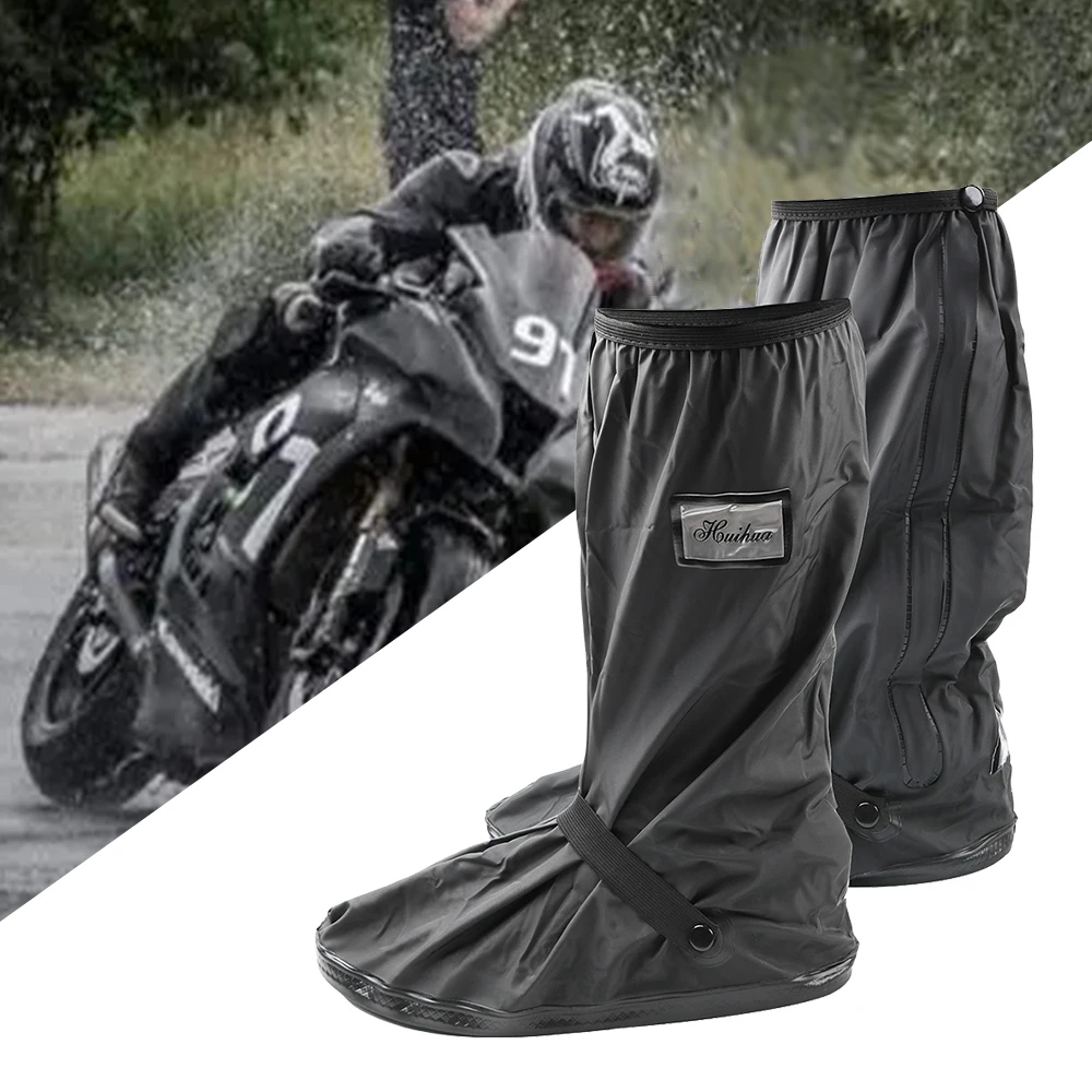Reusable Motorcycle Scooter Dirt Bike Rain Shoes Cover Non-Slip Boot Covers Unisex Bicycle Shoes Protectors For Rainy Snowy Day