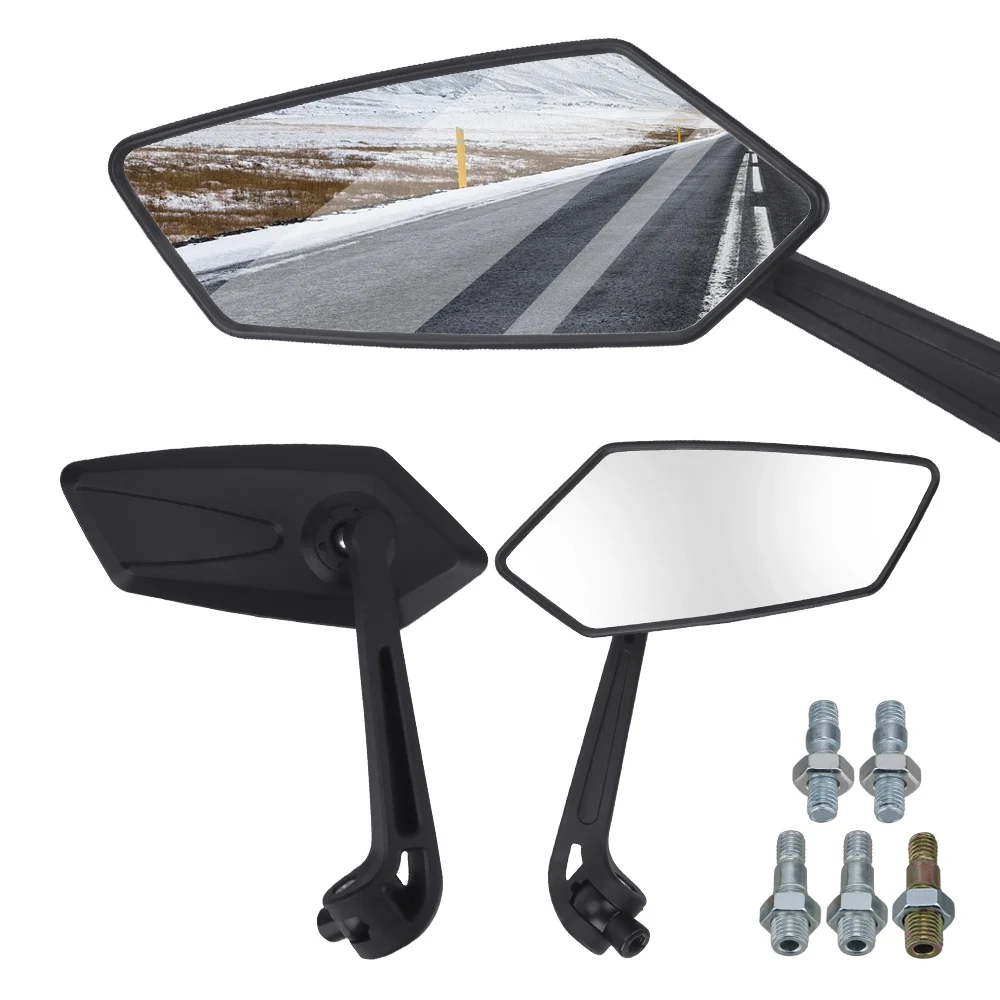 YOSOLO Motorcycle Rearview Mirrors For Cafe Racer Universal Black Motorcycle Accessories Side Mirrors