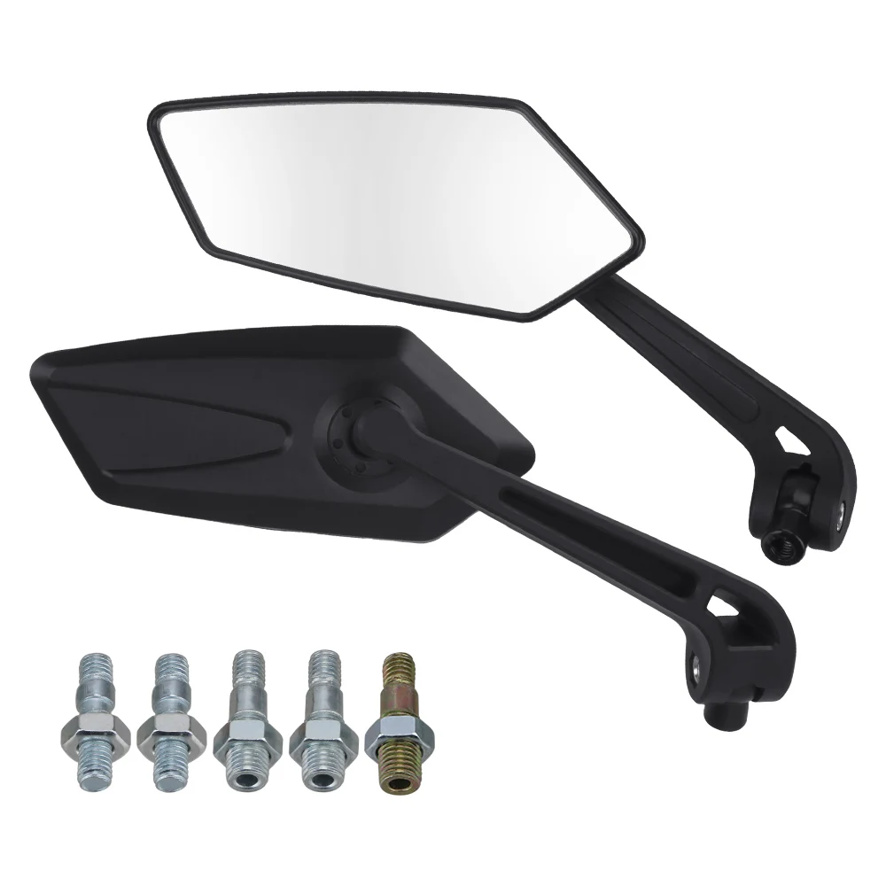 YOSOLO Motorcycle Rearview Mirrors For Cafe Racer Universal Black Motorcycle Accessories Side Mirrors