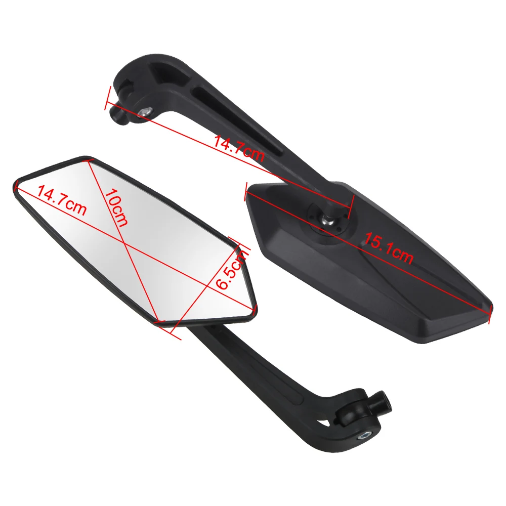 YOSOLO Motorcycle Rearview Mirrors For Cafe Racer Universal Black Motorcycle Accessories Side Mirrors