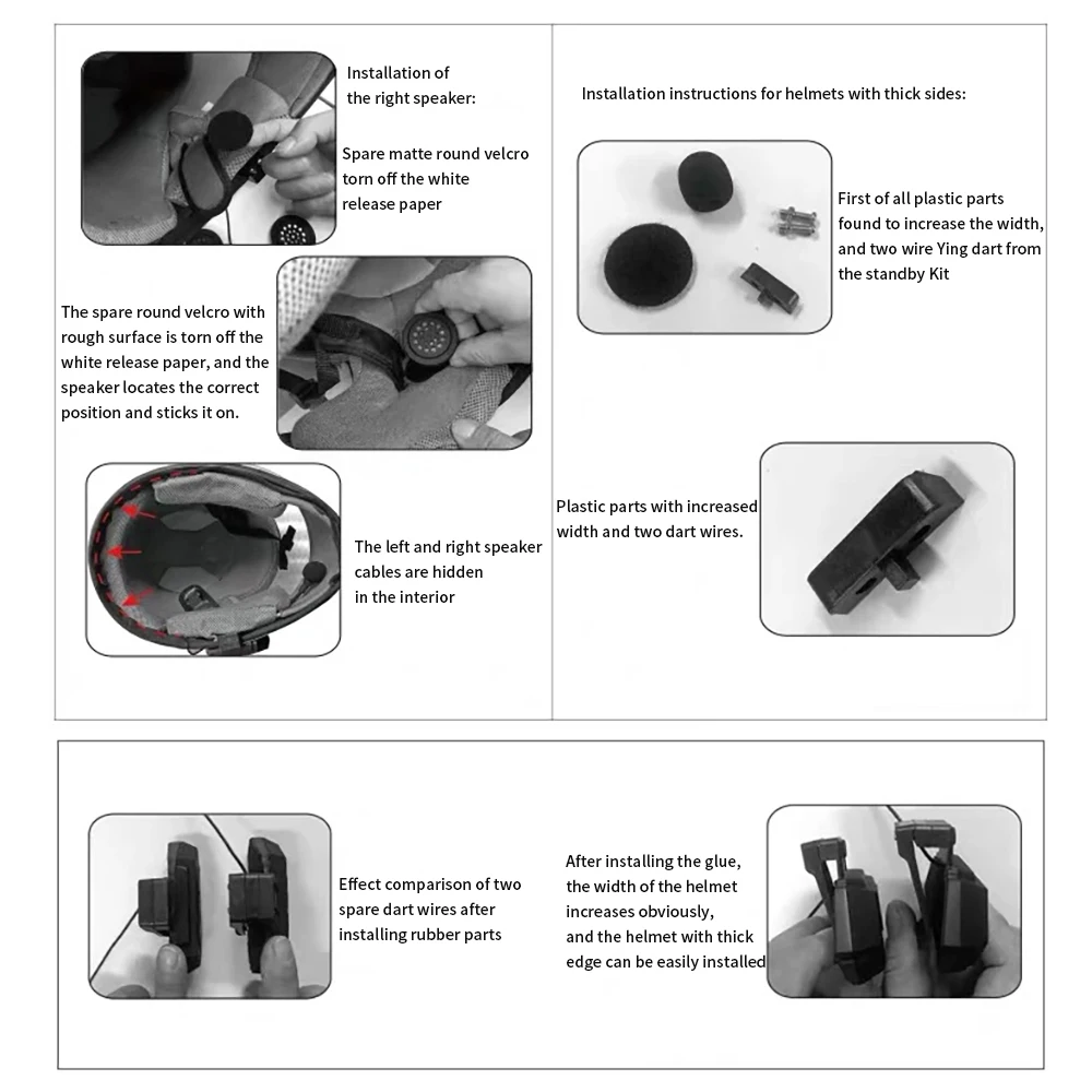 Motorcycle BT Helmet Headset Wireless Hands-free Call Kit Stereo Anti-interference Waterproof Music Player Speaker