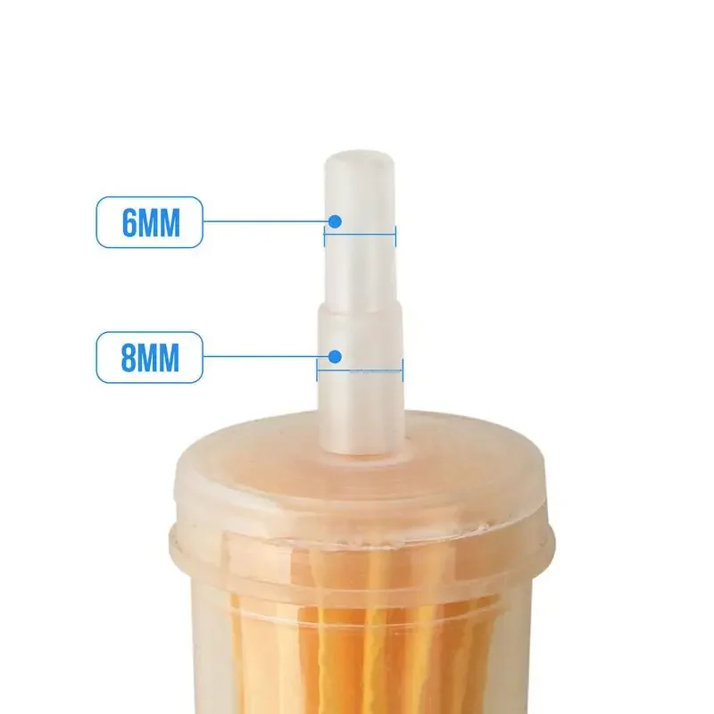 6/1pcs Universal Gasoline Gas Fuel Gasoline Oil Filter for Motorcycle Moped Scooter Motocross Gasoline Fuel Filter Accessories