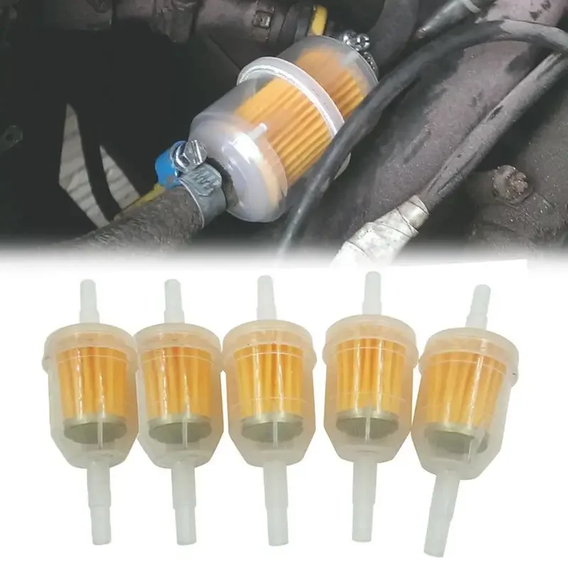 6/1pcs Universal Gasoline Gas Fuel Gasoline Oil Filter for Motorcycle Moped Scooter Motocross Gasoline Fuel Filter Accessories