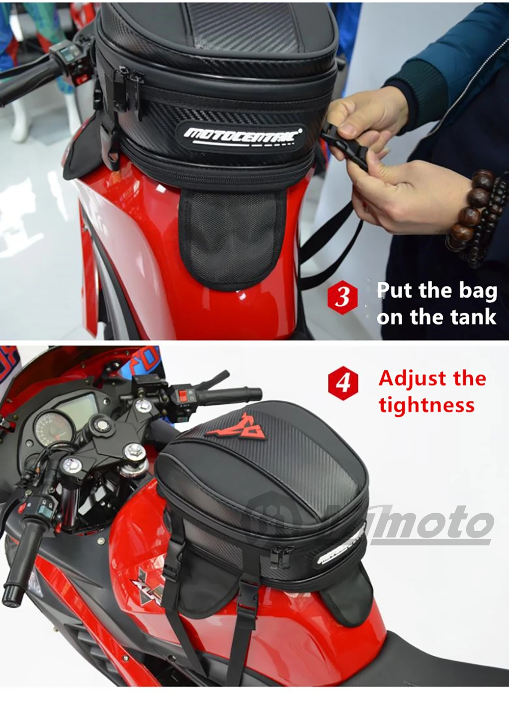 Motocentric Waterproof Motorcycle Tail Bag Multifunction Motorcycle Rear Seat Bag High Capacity Motorcycle Bag Rider Backpack
