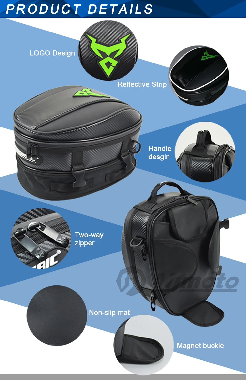 Motocentric Waterproof Motorcycle Tail Bag Multifunction Motorcycle Rear Seat Bag High Capacity Motorcycle Bag Rider Backpack