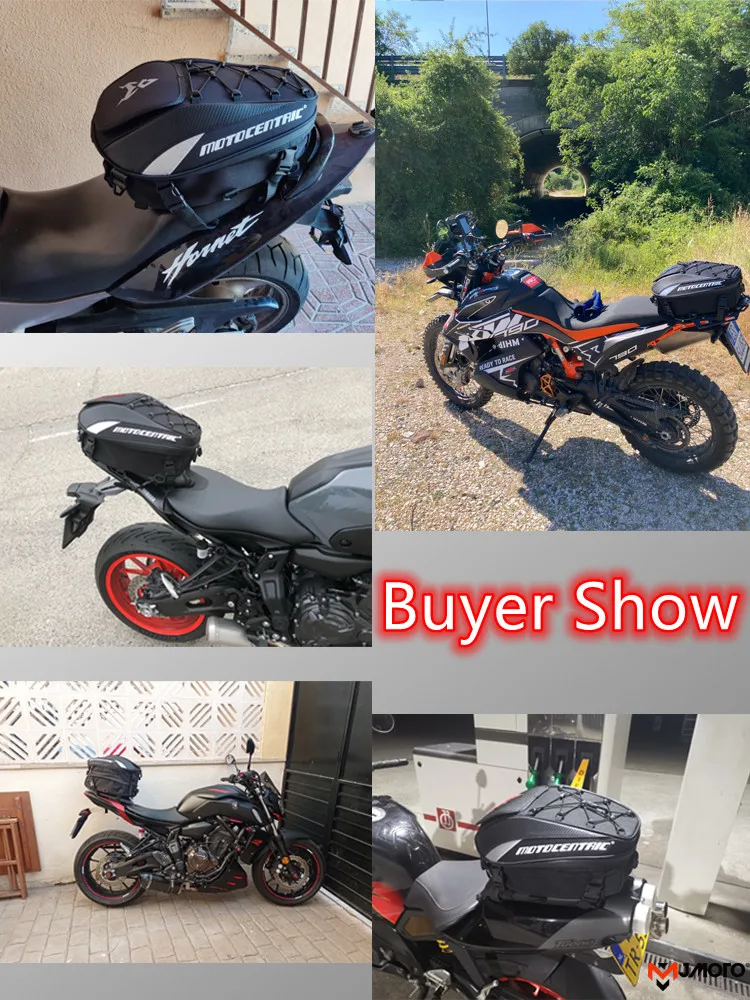 Motocentric Waterproof Motorcycle Tail Bag Multifunction Motorcycle Rear Seat Bag High Capacity Motorcycle Bag Rider Backpack