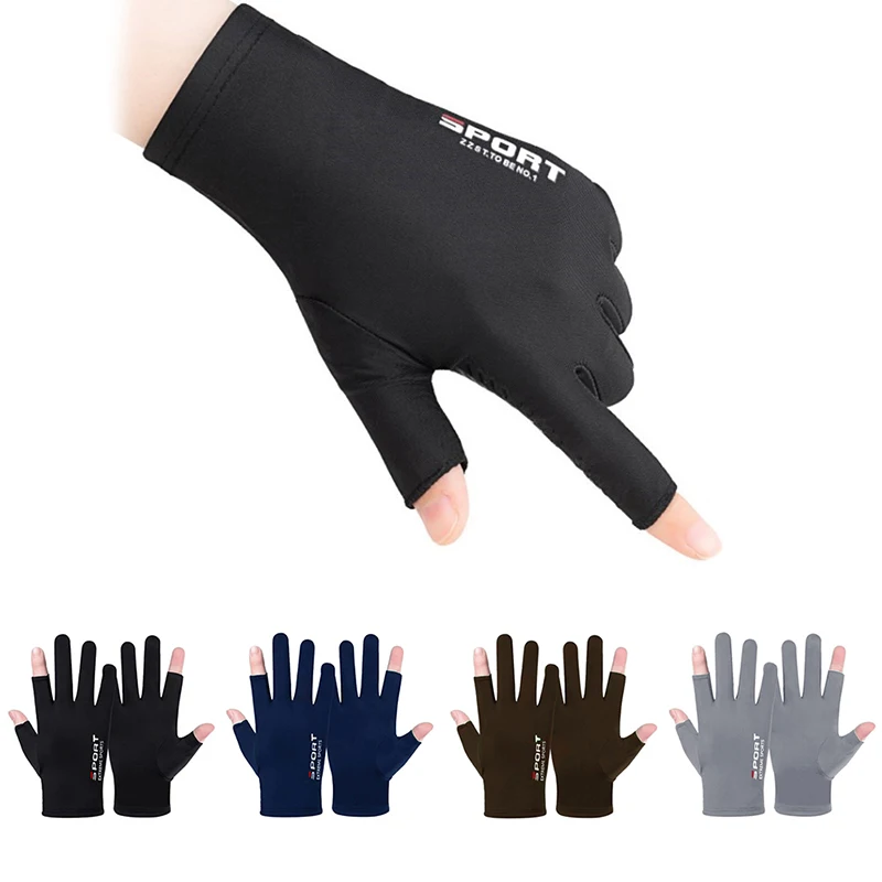 1 Pair Summer Breathable Men's Gloves Ice Silk Sun Proction Motorcycle Driving Glove Full Finger Moto Bike Gloves Cycling Glove