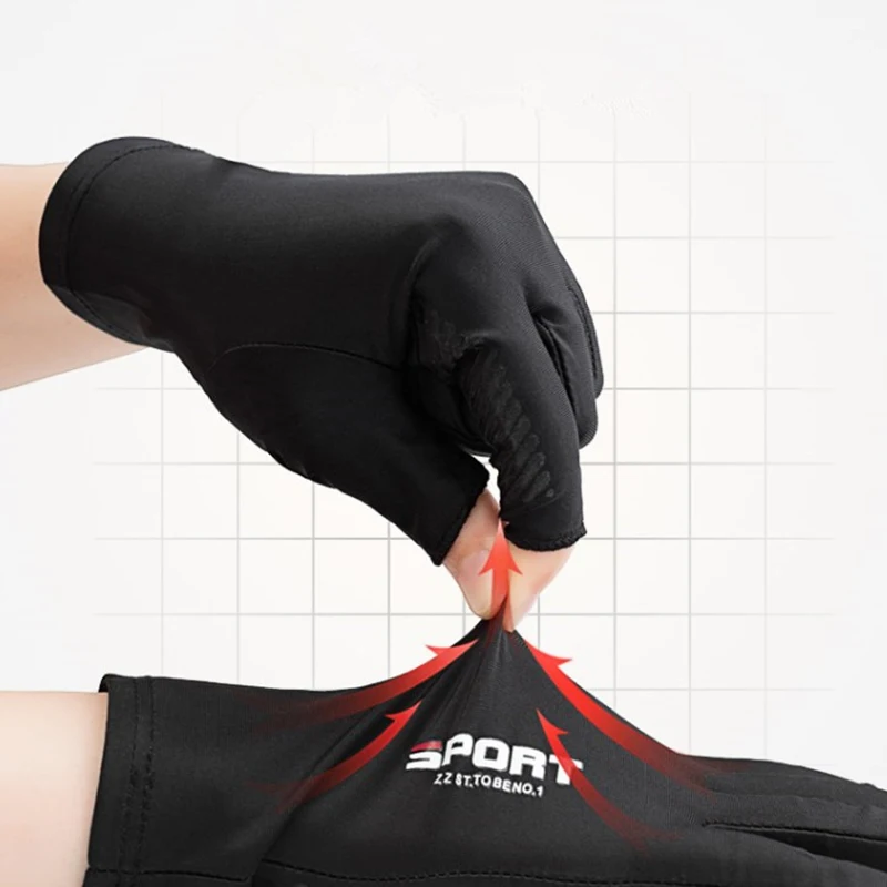 1 Pair Summer Breathable Men's Gloves Ice Silk Sun Proction Motorcycle Driving Glove Full Finger Moto Bike Gloves Cycling Glove