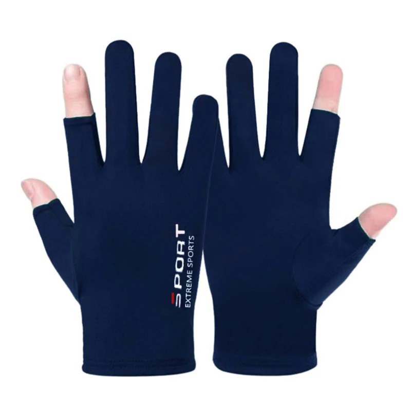 1 Pair Summer Breathable Men's Gloves Ice Silk Sun Proction Motorcycle Driving Glove Full Finger Moto Bike Gloves Cycling Glove