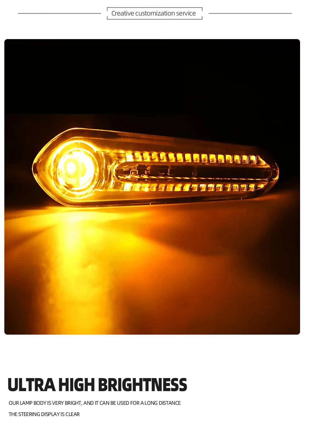 For YAMAHA YZF R7 R9 R25 R125 Motorcycle Accessories Front Rear LED Turn Signal Light Indicator Directional Flasher Blinker Lamp