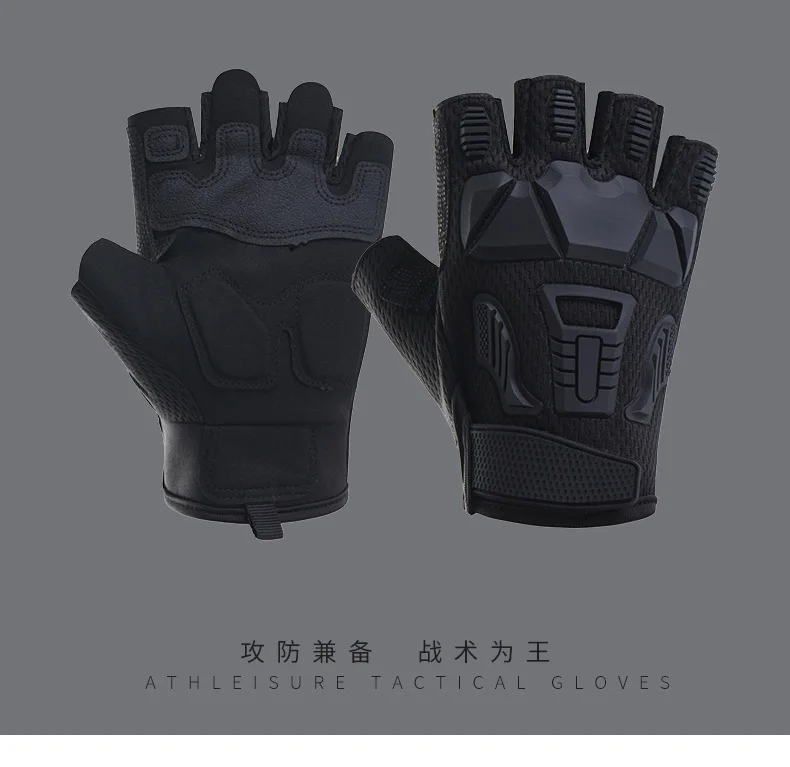 Motorcycle riding gloves men's tactical gloves half finger outdoor non-slip protective sports training military Cycling gloves
