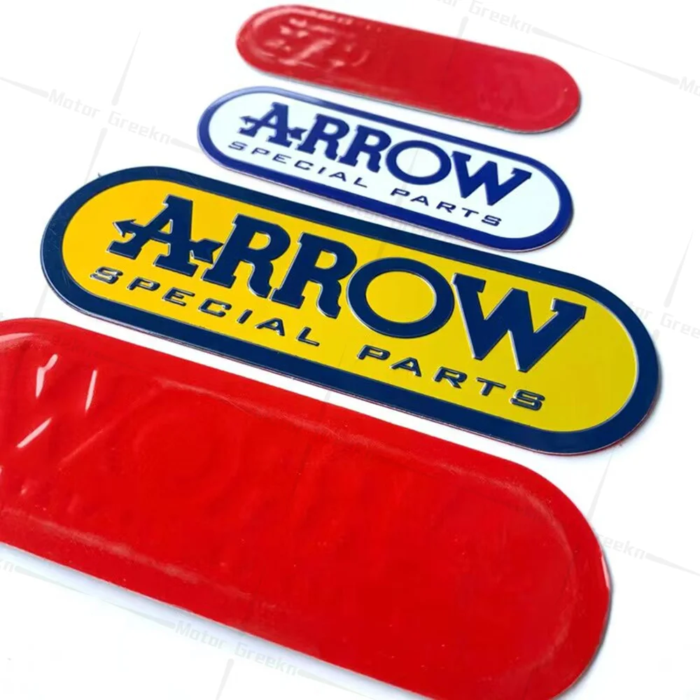 Motorcycle Exhaust Pipe Aluminium Decals Racing Muffler Stickers Accessories Emblem Waterproof For Arr-ow Leo-Vince MI-VV