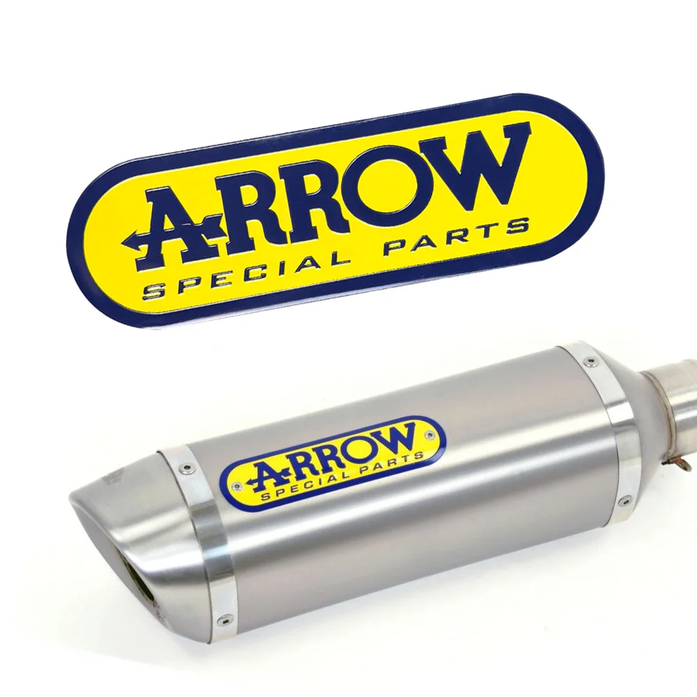 Motorcycle Exhaust Pipe Aluminium Decals Racing Muffler Stickers Accessories Emblem Waterproof For Arr-ow Leo-Vince MI-VV