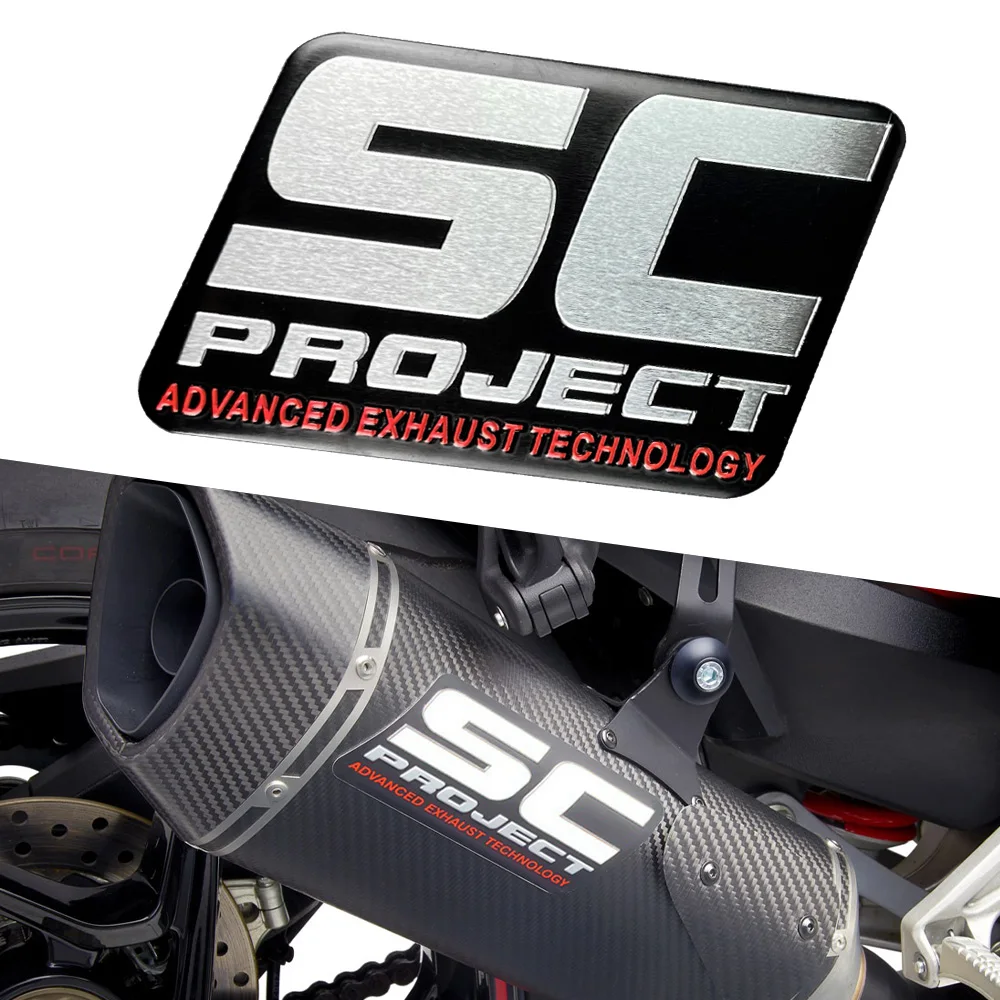Motorcycle Exhaust Pipe Aluminium Decals Racing Muffler Stickers Accessories Emblem Waterproof For Arr-ow Leo-Vince MI-VV