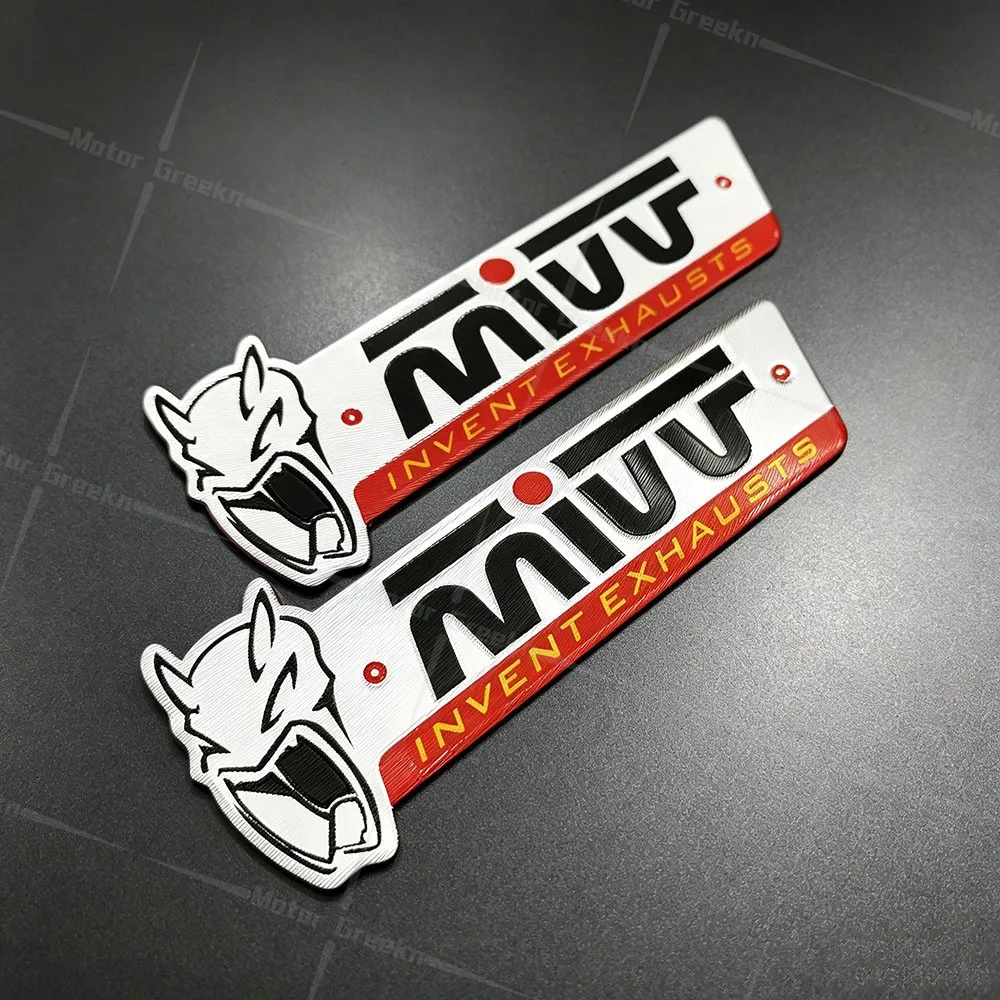 Motorcycle Exhaust Pipe Aluminium Decals Racing Muffler Stickers Accessories Emblem Waterproof For Arr-ow Leo-Vince MI-VV