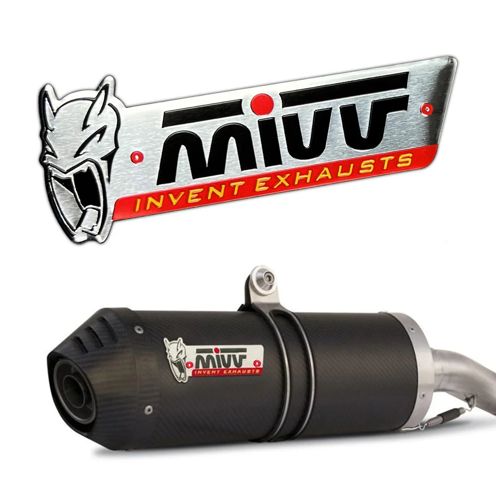 Motorcycle Exhaust Pipe Aluminium Decals Racing Muffler Stickers Accessories Emblem Waterproof For Arr-ow Leo-Vince MI-VV
