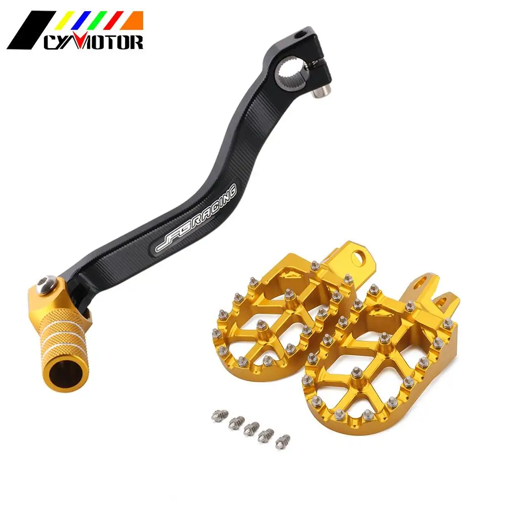For SUZUKI RM125 RM250 RM250Z RMX250 DRZ 400 400E 400S 400SM Motorcycle CNC Footrest Footpeg Foot Pegs and Gear Shift Lever