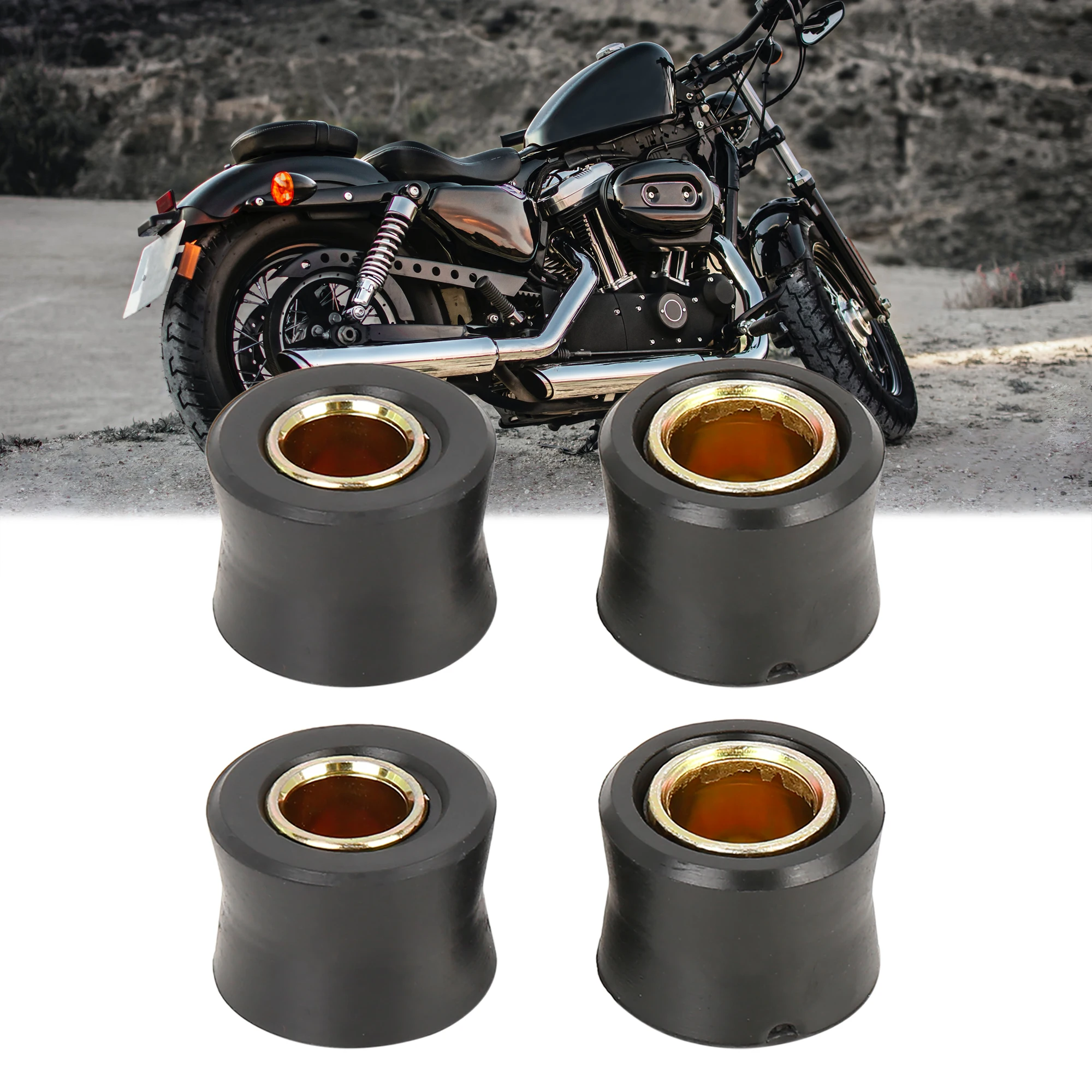 Motoforti 10mm 12mm 13mm Motorcycle Scooter Rear Shock Absorber Bushing Rubber Ring Wheel Damper Bush Bushing 2/4/5/6/10 Pcs