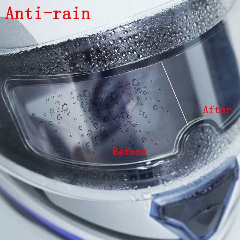 Universal Motorcycle Helmet Rainproof Film Safety Driving Durable Nano Coating Sticker Anti-Fog Film Moto Helmets Accessories