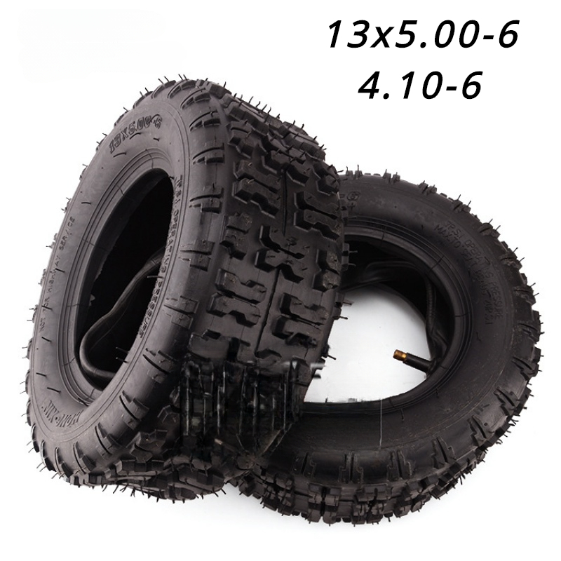 6 Inch Tires Front 4.10-6 Rear 13x5.00-6 Inner Tube Outer Tyre for 47cc 49cc Small ATV Go Kart Mini Quad Bike Snowmobile Parts