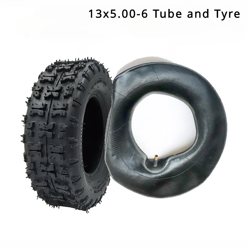 6 Inch Tires Front 4.10-6 Rear 13x5.00-6 Inner Tube Outer Tyre for 47cc 49cc Small ATV Go Kart Mini Quad Bike Snowmobile Parts