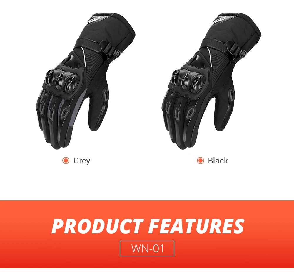 Winter Motorcycle Gloves Waterproof Gant Moto Warm Men Full Finger Moto Gloves Touch Screen Guantes Motorbike Riding Gloves