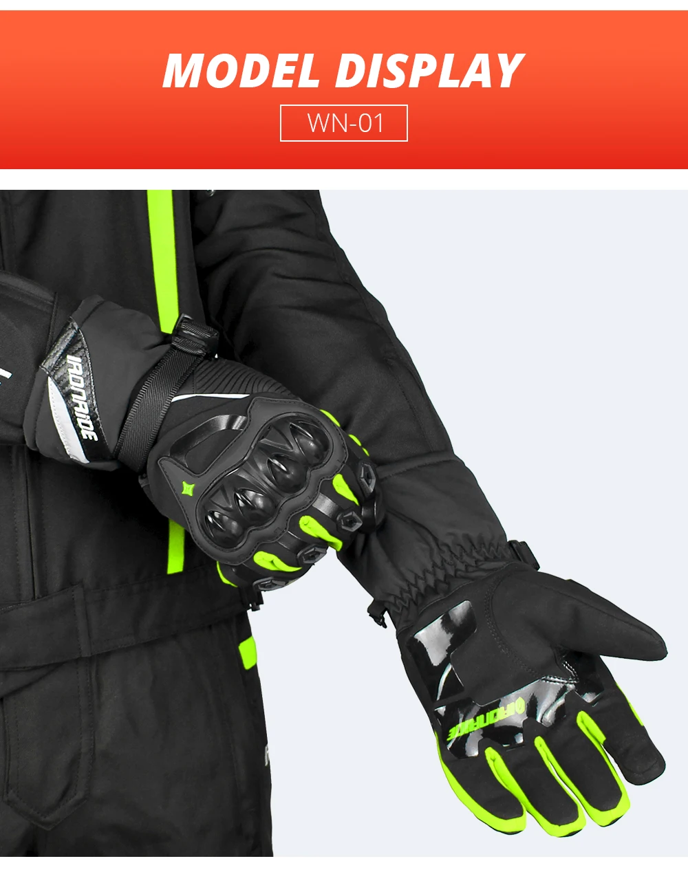 Winter Motorcycle Gloves Waterproof Gant Moto Warm Men Full Finger Moto Gloves Touch Screen Guantes Motorbike Riding Gloves