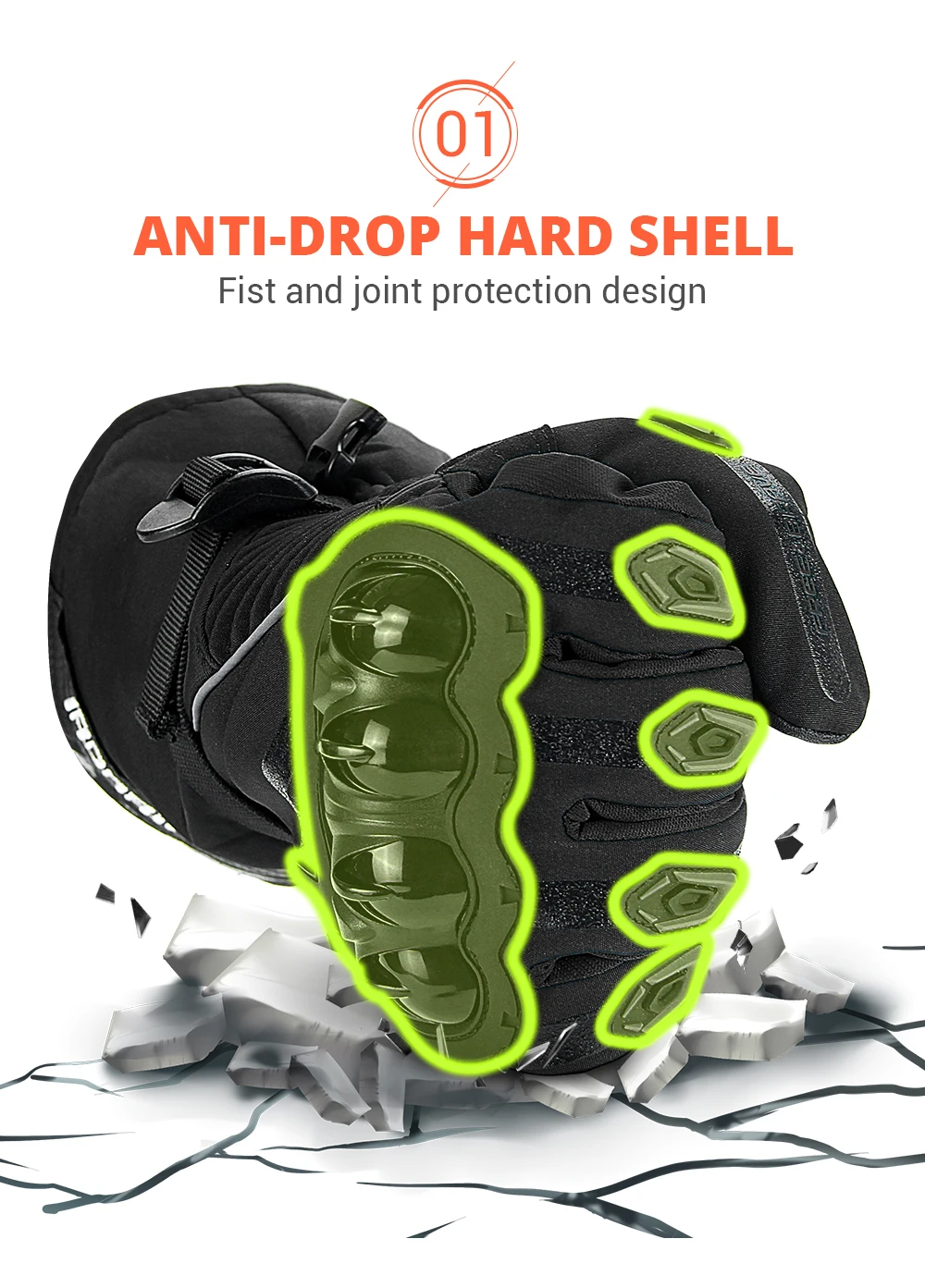 Winter Motorcycle Gloves Waterproof Gant Moto Warm Men Full Finger Moto Gloves Touch Screen Guantes Motorbike Riding Gloves