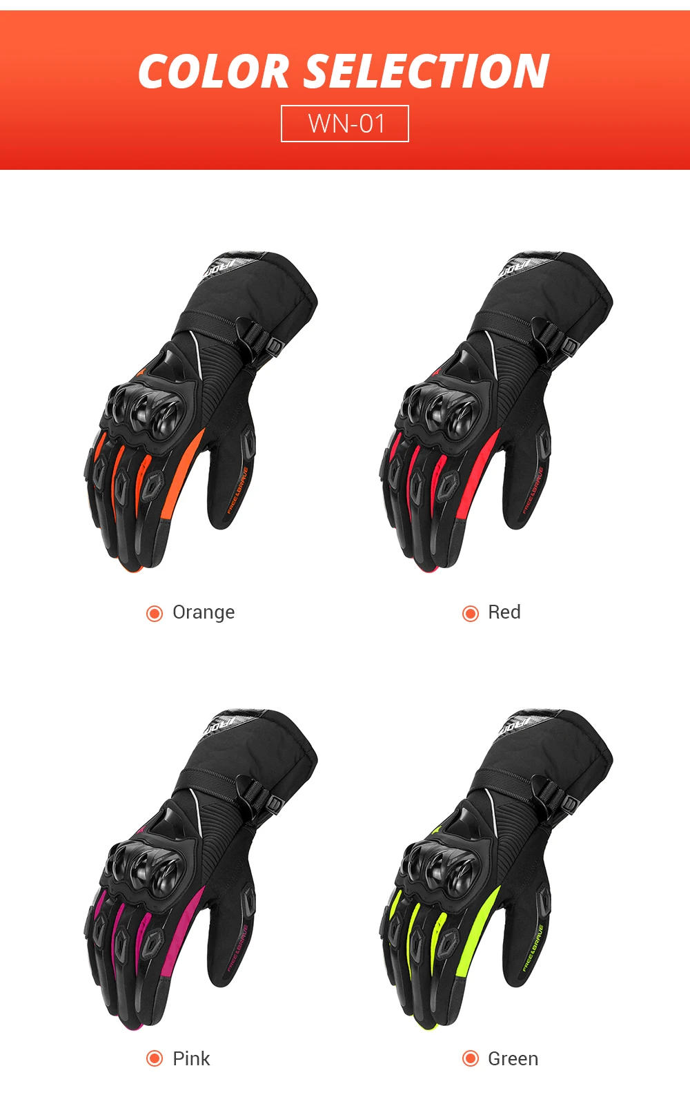Winter Motorcycle Gloves Waterproof Gant Moto Warm Men Full Finger Moto Gloves Touch Screen Guantes Motorbike Riding Gloves