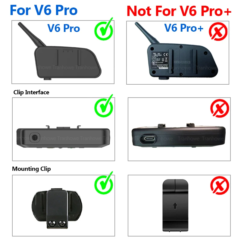 EJEAS V6 PRO Helmet Intercom Clip 3.5mm Microphone Speaker Headset for Vnetphone V4 Motorcycle Bluetooth Interphone