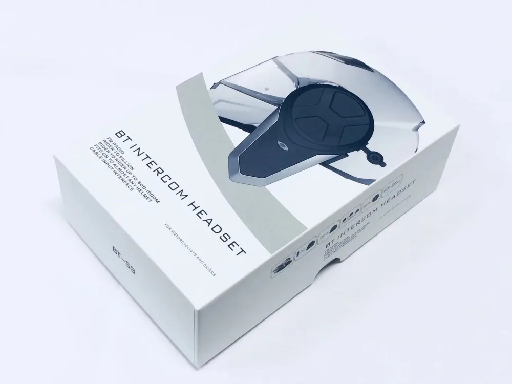BT-S3NS Motorcycle Helmet Intercom Moto Helmet BT5.0 Headset Waterproof Intercomunicador BT Interphone FM