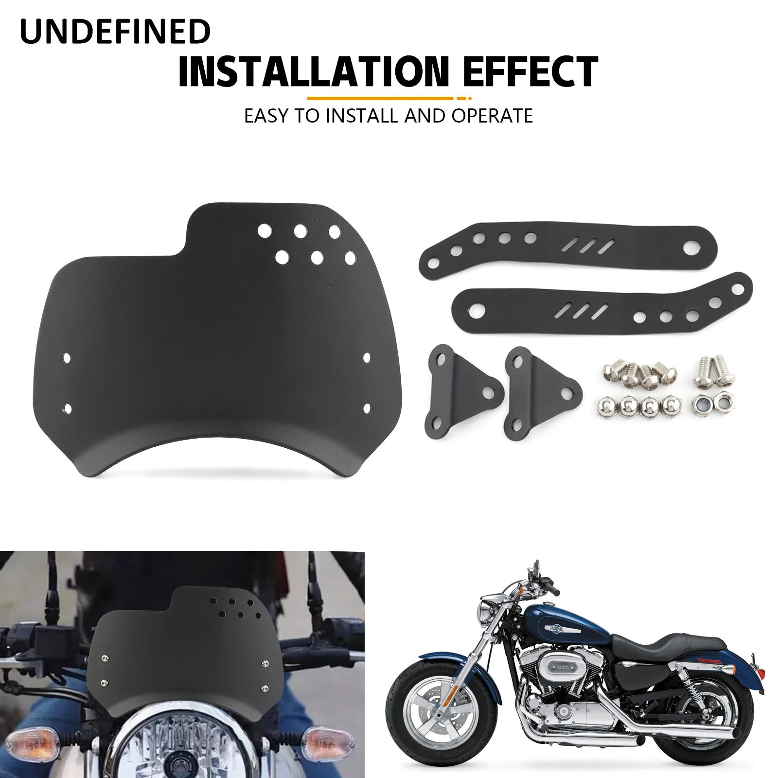 Universal Motorcycle Windshield Windscreen Wind Deflector Round Headlight For Husqvarna For Yamaha XSR For Royal Enfield Triumph