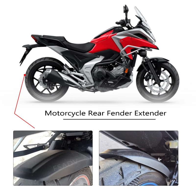 For HONDA NC750X NC750 X NC 750X 2012-2023 2018 2019 2020 2021 2022 Motorcycle Rear Fender Extender Mudguard Splash Guard Cover