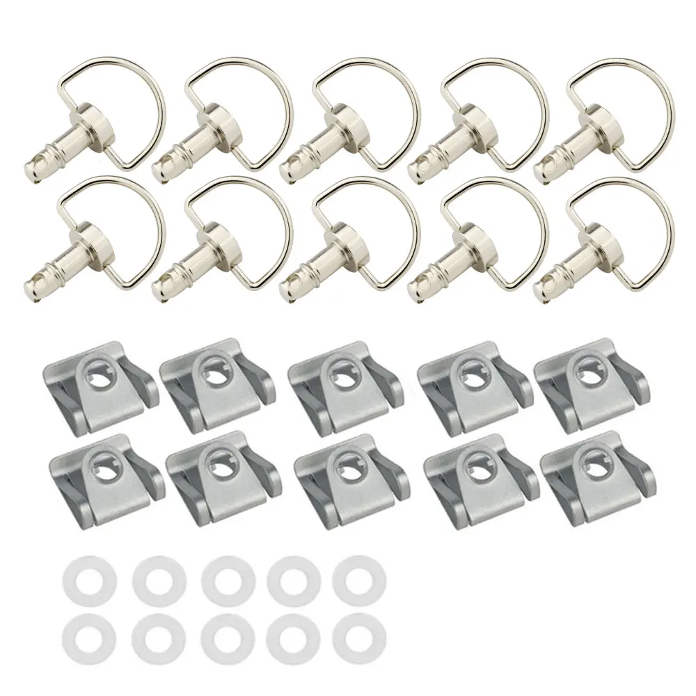 For DUCATI MV Agusta Aprilia Yamaha R1 R6 Honda 17mm Universal Quick Release Fasteners D-RING 1/4 Turn Rivet Fairing Bolts Studs