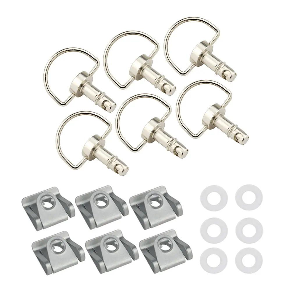 For DUCATI MV Agusta Aprilia Yamaha R1 R6 Honda 17mm Universal Quick Release Fasteners D-RING 1/4 Turn Rivet Fairing Bolts Studs