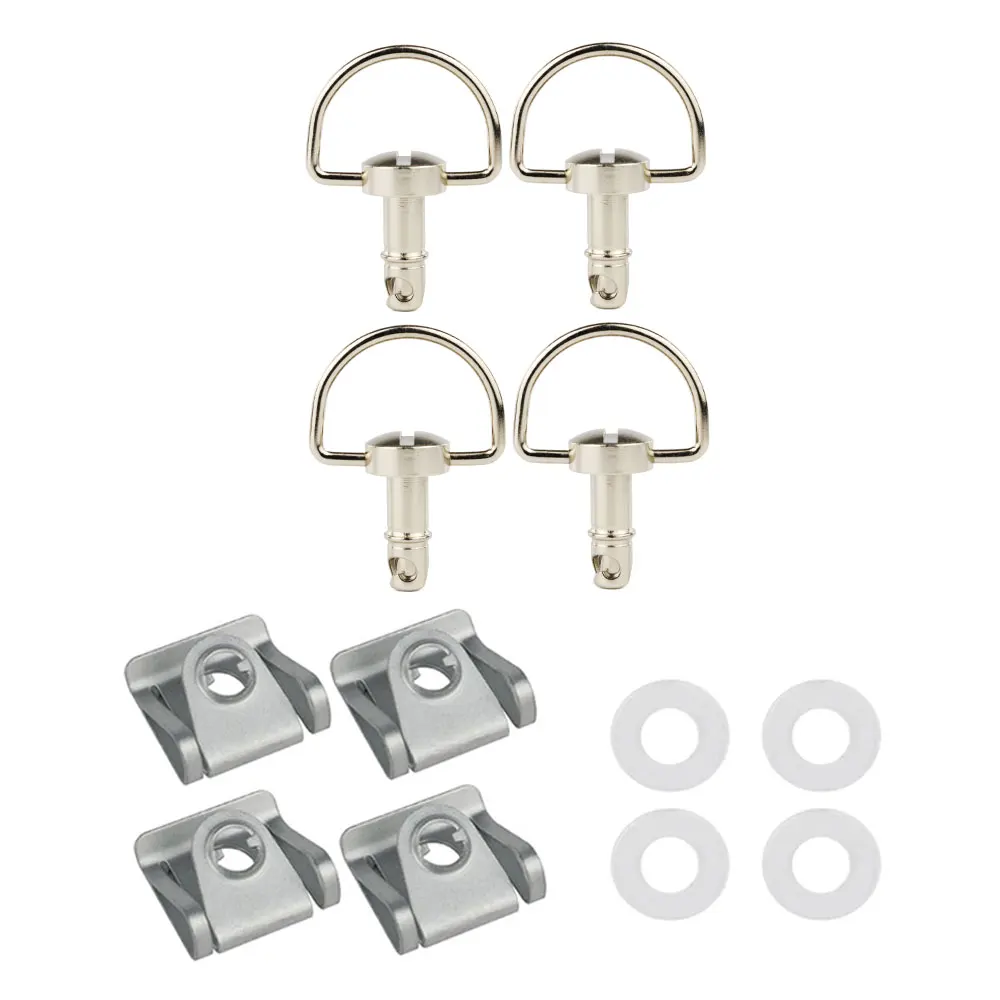 For DUCATI MV Agusta Aprilia Yamaha R1 R6 Honda 17mm Universal Quick Release Fasteners D-RING 1/4 Turn Rivet Fairing Bolts Studs