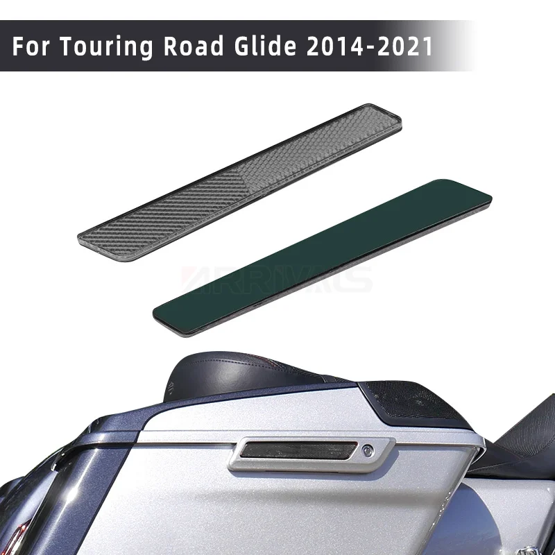 Motorcycle Reflector Hard Saddlebag Latch Covers ABS Plastic For Harley Touring Road King Road Glide Street Glide 2014-up