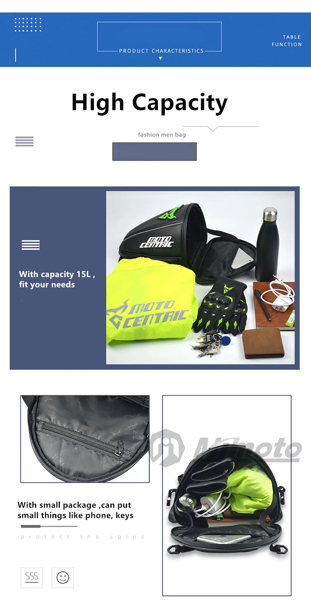 Waterproof Motorcycle Tail Bag Sport Luggage Reflective Saddle Riding Rear Bag Motorcycle Motorbike Scooter Side Back Seat Bag