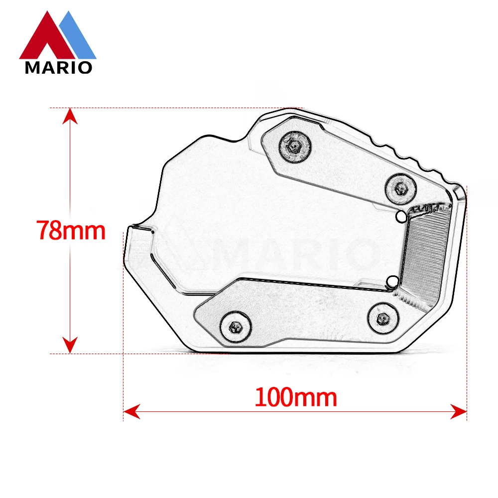 For CRF1100L CRF 1100 L 1100L Africa Twin CNC Motorcycle Kickstand Foot Side Stand Extension Pad Support Plate 2020 2021