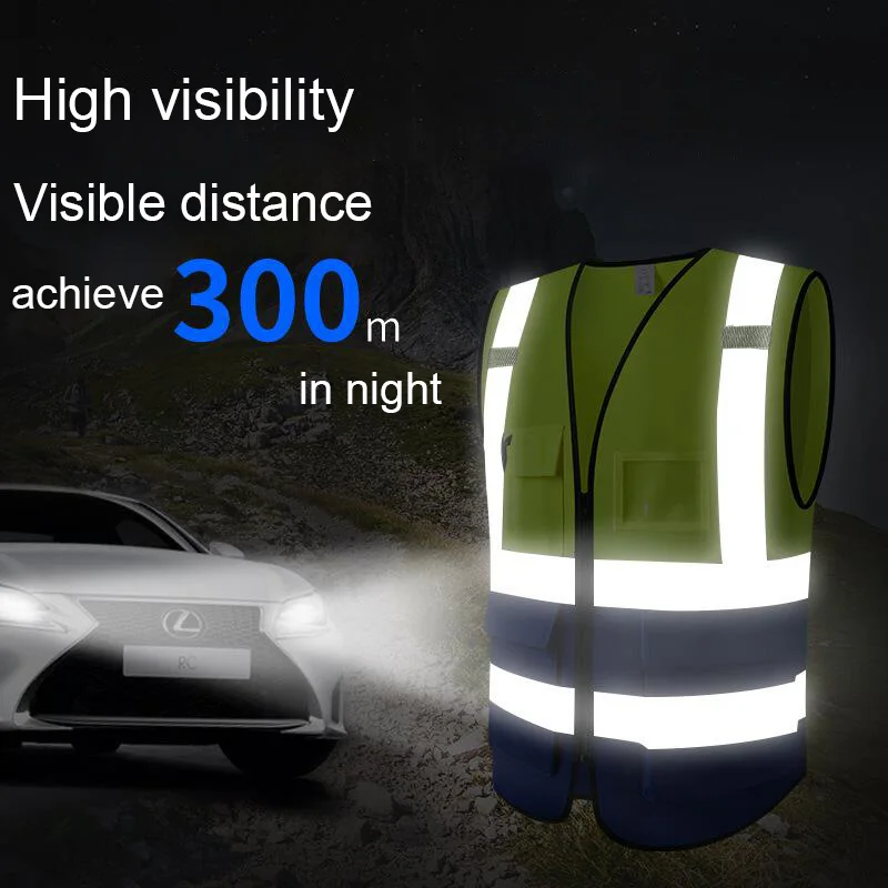 High Visibility Security Working Reflective Vest Personalized Construction Traffic Outdoor Cycling Wear