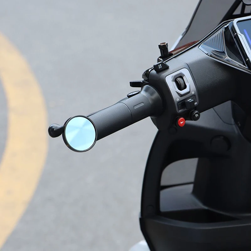 For Royal Enfield Bullet/Meteor/Classic 350 500 Interceptor 650 CNC Motorcycle Bar End Mirrors Retro Handlebar Tip Rearview