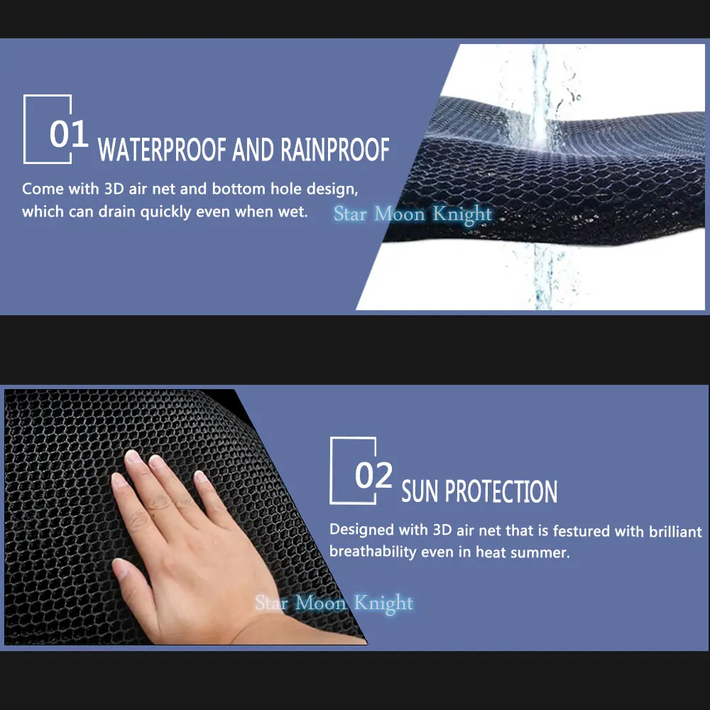 For BMW F750GS F850GS F 850 GS F 750 GS 2019 Motorcycle 3D Mesh Fabric Insulation Seat Cover Breathable Protection