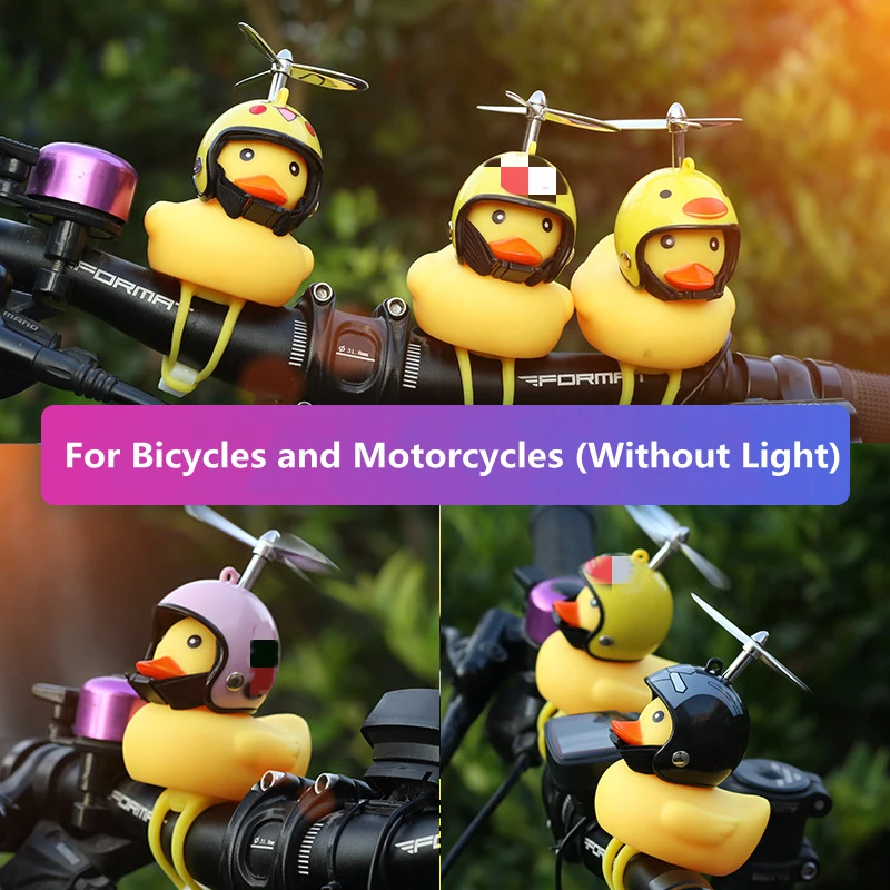 Bicycle Small Yellow Bike Duck Bicycle Bell Yellow Airscrew Helmet Duck Ducky Bike Wind Motorcycle Riding Cycling Accessories