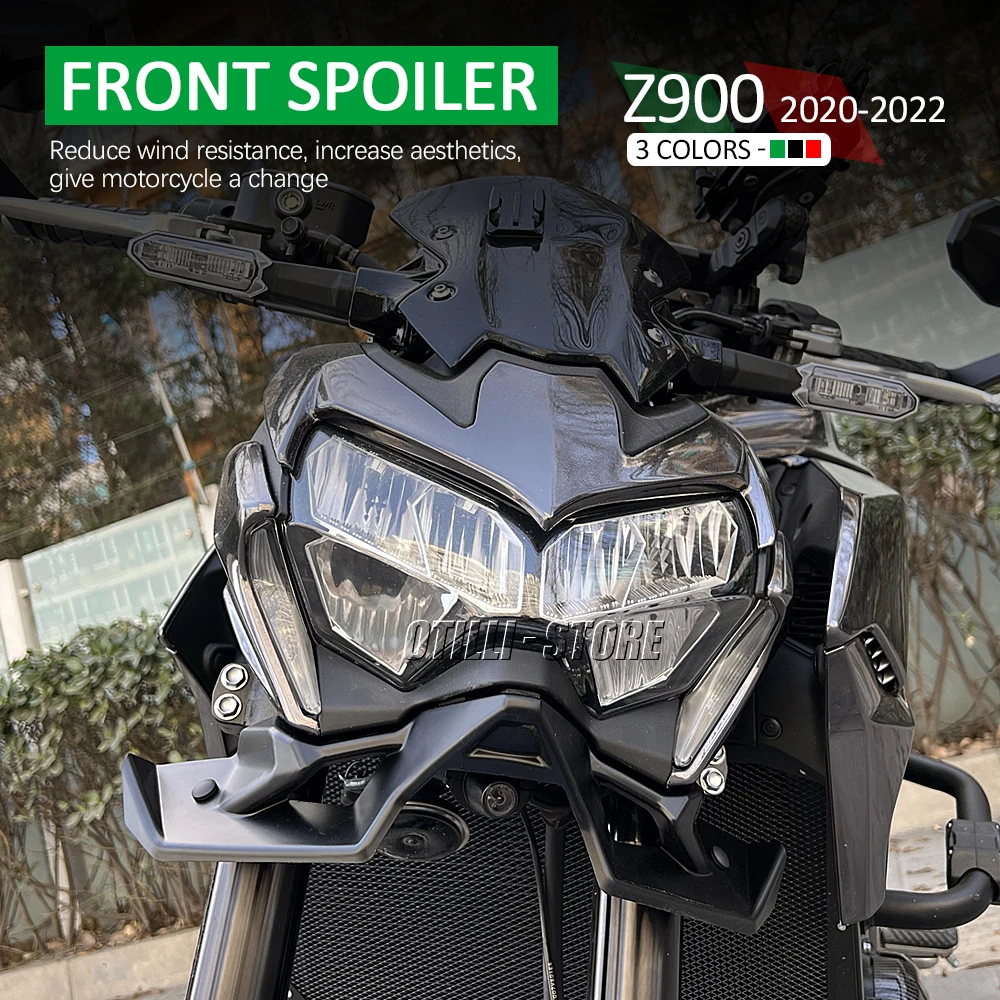 Carbon Fiber Motorcycle Z 900 Naked Front Spoiler Winglet Aerodynamic Wing Kit Spoiler New For Kawasaki Z900 2020 2021 2022